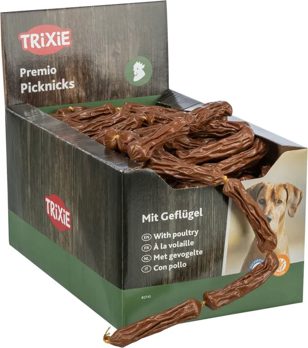 Główne zdjęcie produktu Premio PICKNICKS klobásky - drůbeží maso 8g, 200ks - TRIXIE