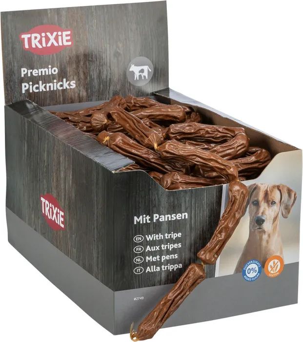 Główne zdjęcie produktu Premio PICKNICKS klobásky - s dršťkami 8 g, - TRIXIE