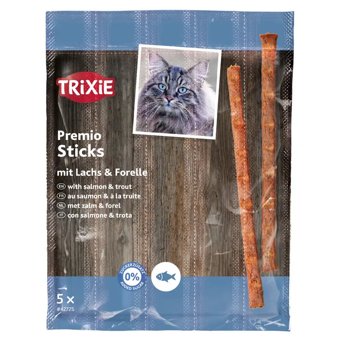 Główne zdjęcie produktu PREMIO Quintett tyčinky losos/pstruh 5 x 5 g