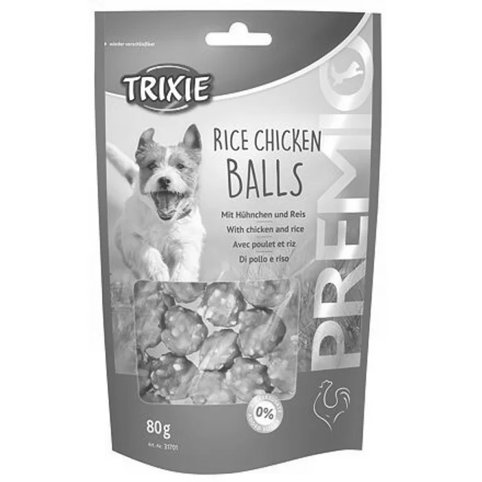 Główne zdjęcie produktu PREMIO Rice Chicken Balls, kuličky s kuřecím a rýží, 80g