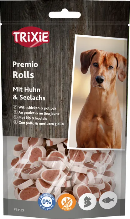 Główne zdjęcie produktu Premio ROLLS Ligh rolky kuře treska 75 g