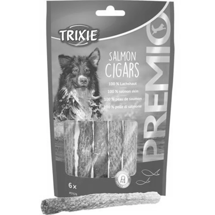 Główne zdjęcie produktu PREMIO Salmon Cigars 100 % lososí kůže, 6 ks / á 12,5 cm /70 g