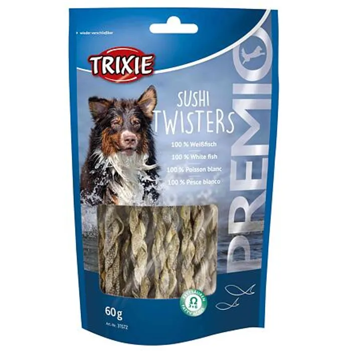 Główne zdjęcie produktu Premio SUSHI TWISTERS Light - 100% rybí copánky 60g