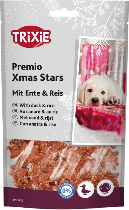 Główne zdjęcie produktu PREMIO Xmas Stars, vánoční pamlsek kachna s rýží, 100 g