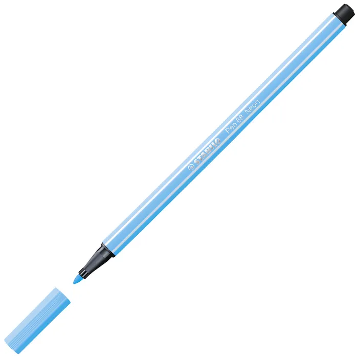 Główne zdjęcie produktu Prémiový vláknový fix - STABILO Pen 68 - 1 ks - fluorescenční modrá