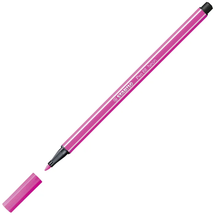 Główne zdjęcie produktu Prémiový vláknový fix - STABILO Pen 68 - 1 ks - fluorescenční růžová