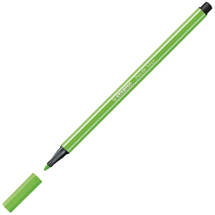 Główne zdjęcie produktu Prémiový vláknový fix - STABILO Pen 68 - 1 ks - fluorescenční zelená