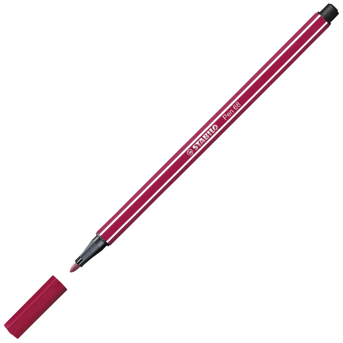 Główne zdjęcie produktu Prémiový vláknový fix - STABILO Pen 68 - 1 ks - tmavě červená
