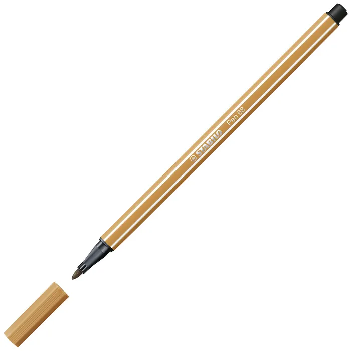 Główne zdjęcie produktu Prémiový vláknový fix - STABILO Pen 68 - 1 ks - tmavý okr