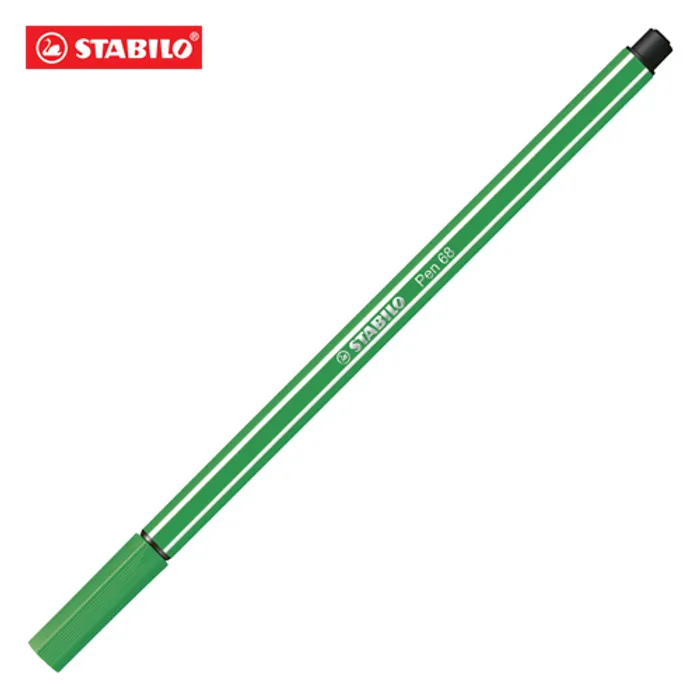Główne zdjęcie produktu Prémiový vláknový fix - STABILO Pen 68 - 1 ks - zelená