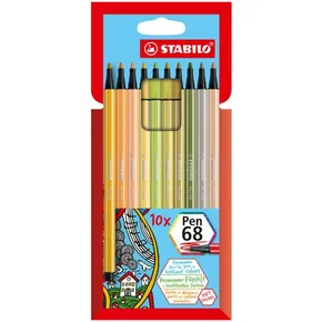 Marker fibrowy premium - STABILO Pen 68 - 10 szt. kpl