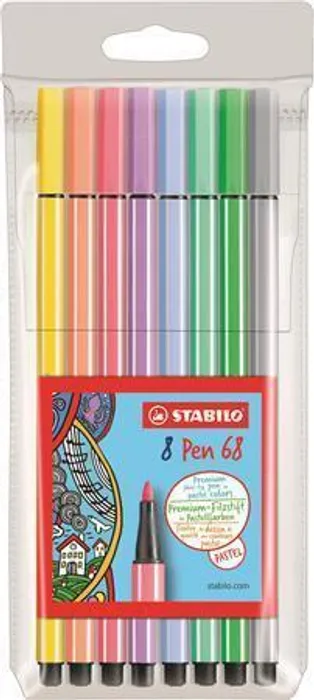Główne zdjęcie produktu Prémiový vláknový fix - STABILO Pen 68 - 8 ks sada