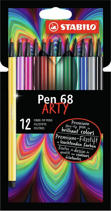 Główne zdjęcie produktu Prémiový vláknový fix - STABILO Pen 68 - ARTY - 12 ks sada