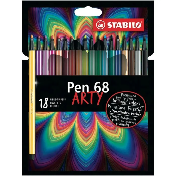 Główne zdjęcie produktu Prémiový vláknový fix - STABILO Pen 68 - ARTY - 18 ks sada