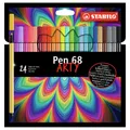 Marker fibrowy premium - STABILO Pen 68 - ARTY - zestaw 24 szt