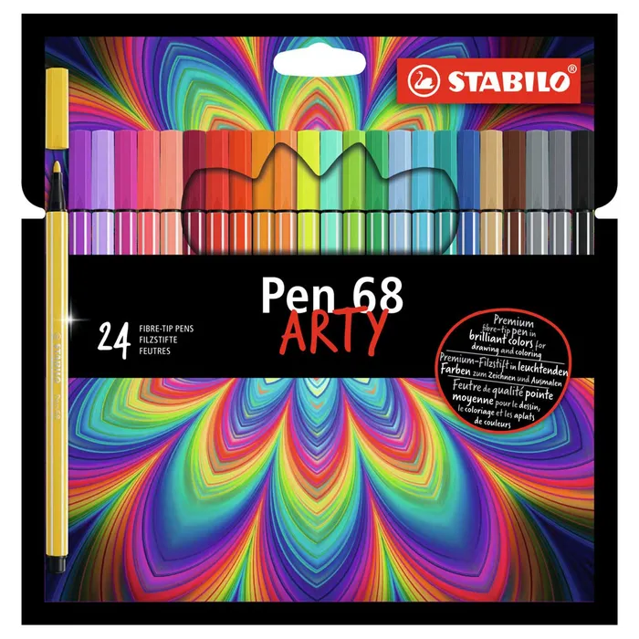 Główne zdjęcie produktu Prémiový vláknový fix - STABILO Pen 68 - ARTY - 24 ks sada