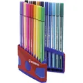 Marker fibrowy premium - STABILO Pen 68 - ColorParade - Zestaw 20 szt. niebieski/czerwony