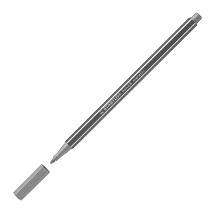 Główne zdjęcie produktu Prémiový vláknový metalický fix - STABILO Pen 68 metallic - 1 ks - metalická světle zelená