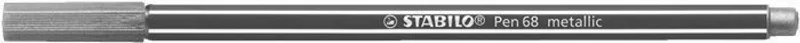 Główne zdjęcie produktu Prémiový vláknový metalický fix - STABILO Pen 68 metallic - 1 ks - stříbrná