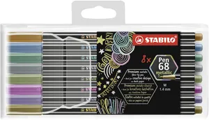 Metaliczny marker STABILO Pen 68 metaliczny - zestaw 8 sztuk