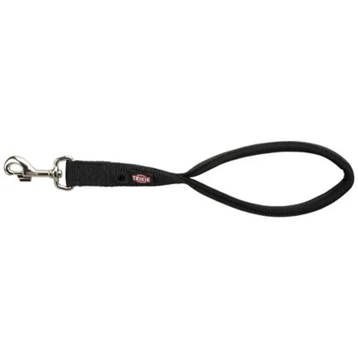 Główne zdjęcie produktu PREMIUM krátké vodítko ploché černé M-XL 30 cm/25 mm