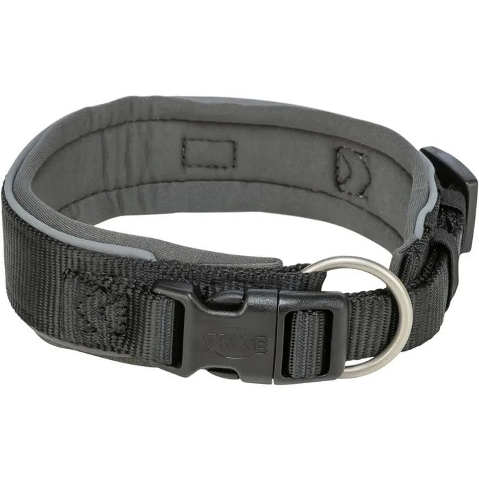 Główne zdjęcie produktu PREMIUM obojek extra široký, černá/grafit S-M: 33-42 cm/35 mm
