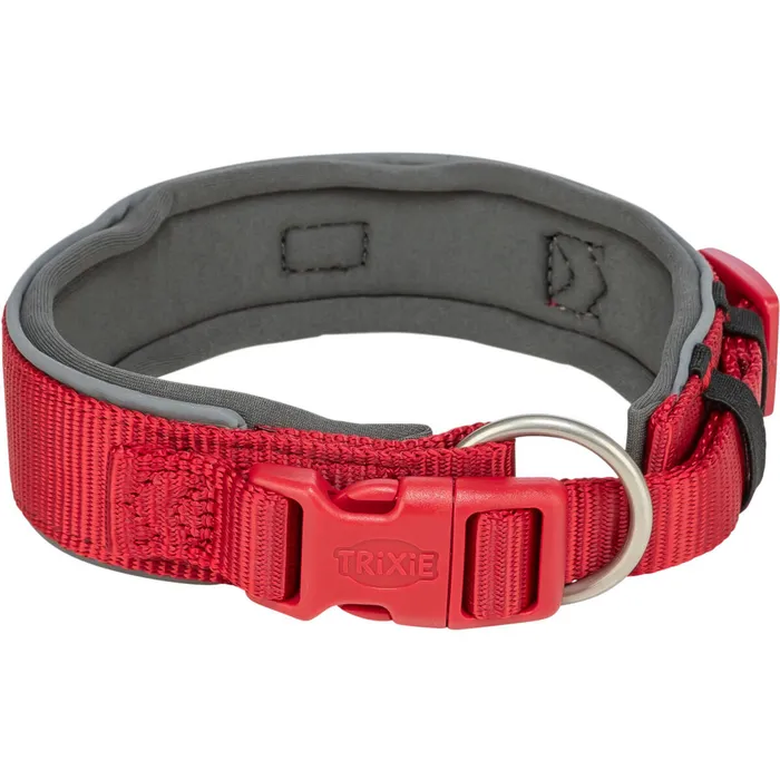 Główne zdjęcie produktu PREMIUM obojek extra široký, červená/grafit XS-S: 27-35 cm/25 mm