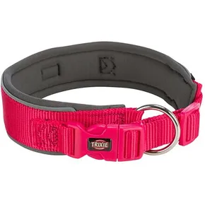 Obroża PREMIUM bardzo szeroka, fuksja/grafit L-XL: 53-62 cm/50 mm