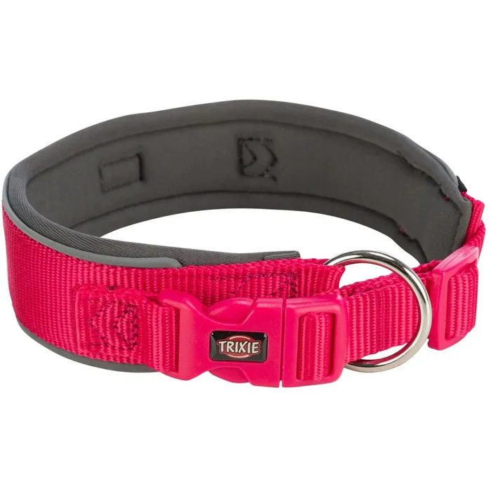 Główne zdjęcie produktu PREMIUM obojek extra široký, fuchsia/grafit XS-S: 27-35 cm/25 mm