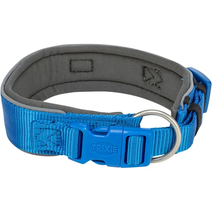 Główne zdjęcie produktu PREMIUM obojek extra široký, královská modrá/grafit L: 46-55 cm/50 mm