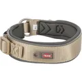 PREMIUM obojek EXTRA široký, písková/grafit L-XL: 53-62 cm/50 mm