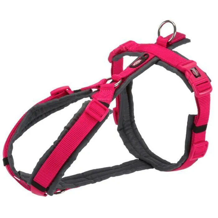 Główne zdjęcie produktu PREMIUM trekingový postroj, fuchsia/grafitM-L:hruď:62-74cm/25mm
