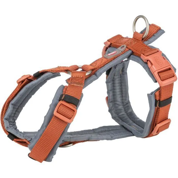 Główne zdjęcie produktu Premium trekingový postroj, rezavá/grafitS-M: 44-53/20 mm