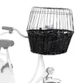 Prepravný kôš na bicykel s drôtenou kabínou - čierny 50x41x35cm (max. 5kg)