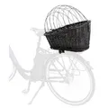 Następne zdjęcie produktu Wiklinowy kosz transportowy do tylnego bagażnika rowerowego - czarny 35x49x55 cm (maks. 8 kg)