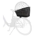 Następne zdjęcie produktu Wiklinowy kosz transportowy do tylnego bagażnika rowerowego - czarny 35x49x55 cm (maks. 8 kg)