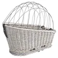 Następne zdjęcie produktu Kosz wiklinowy transportowy do tylnego bagażnika rowerowego - szary 35x49x55 cm (maks. 8 kg)