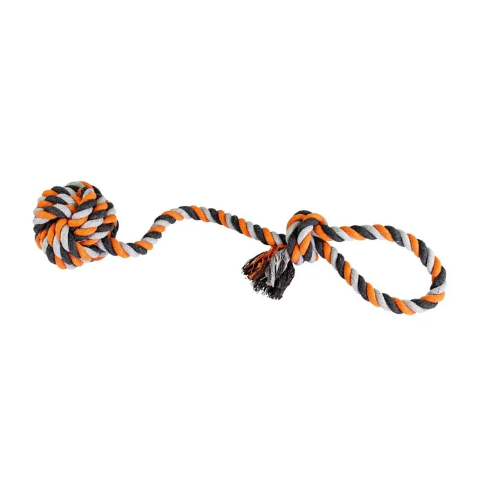 Główne zdjęcie produktu Přetahovadlo HipHop bavlněný míč, šedá, tm.šedá, oranžová 38cm, 130g