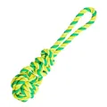 Następne zdjęcie produktu Piłka holownicza z bawełnianym węzłem HipHop 23 cm / 90 g limonkowa zieleń