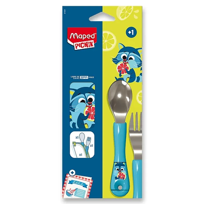 Główne zdjęcie produktu Příbor Maped Miniz Raccoon 2 ks