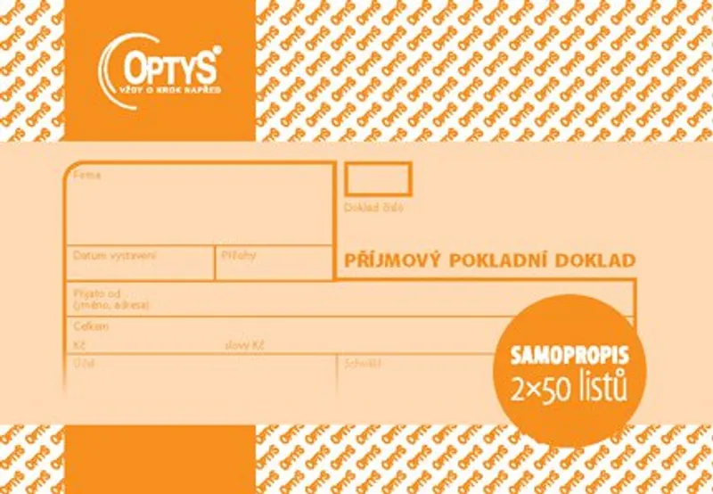 Główne zdjęcie produktu Příjmový doklad A6, samopropisovací, 2 x 50 listů 1091