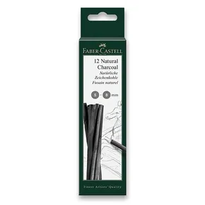Naturalny węgiel Faber-Castell Pitt Monochrome 5-8 mm, 12 sztuk