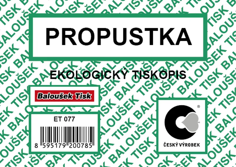 Główne zdjęcie produktu Propustka A7 ET077