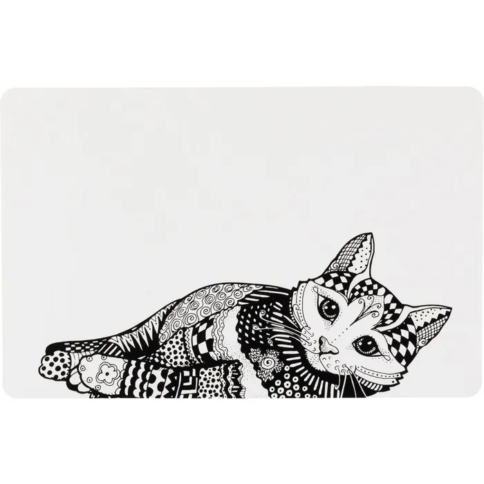 Główne zdjęcie produktu Prostírání Place Mat kočka 44 x 28 cm bílo/černé