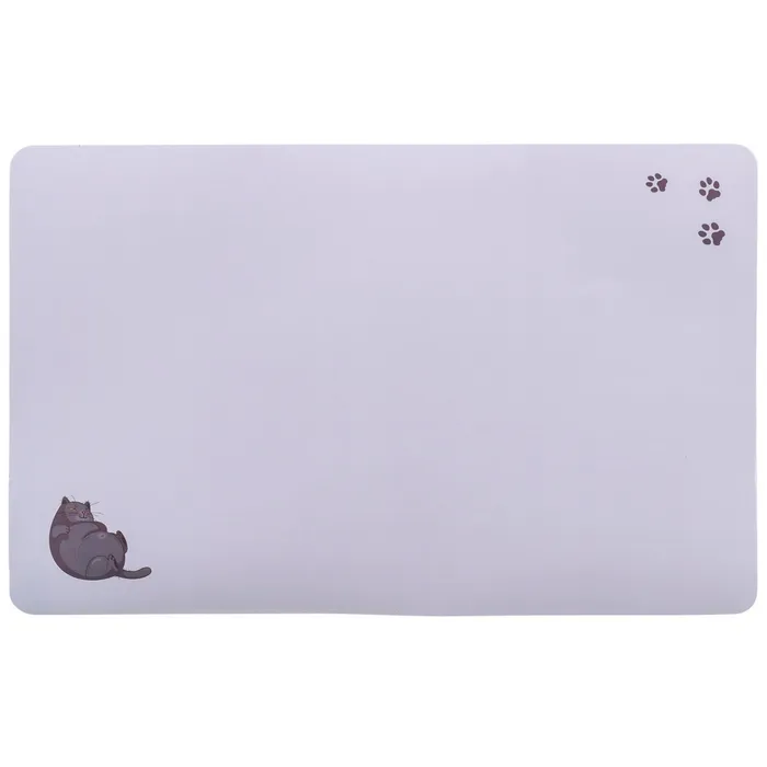 Główne zdjęcie produktu Prostírání pro kočky, Fat Cat s tlapkami, 44 x 28 cm, šedá