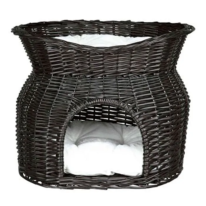 Główne zdjęcie produktu Proutěná bouda s odpočívadlem černá 54x43x37cm TRIXIE