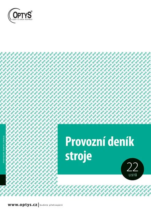 Główne zdjęcie produktu Provozní deník stroje A4 1234
