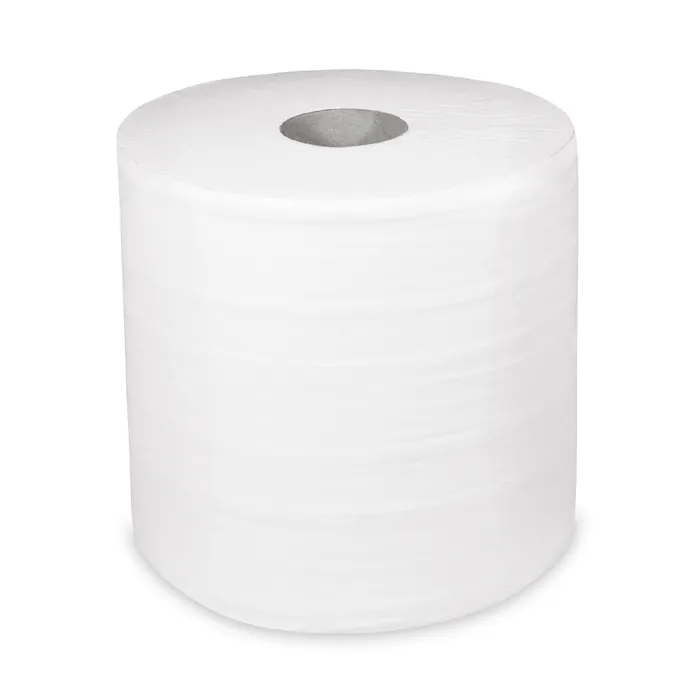 Główne zdjęcie produktu Průmyslová utěrka rolovaná 2vrstvá s ražbou bílá průměr 27cm 24cmx 304m [1 ks]