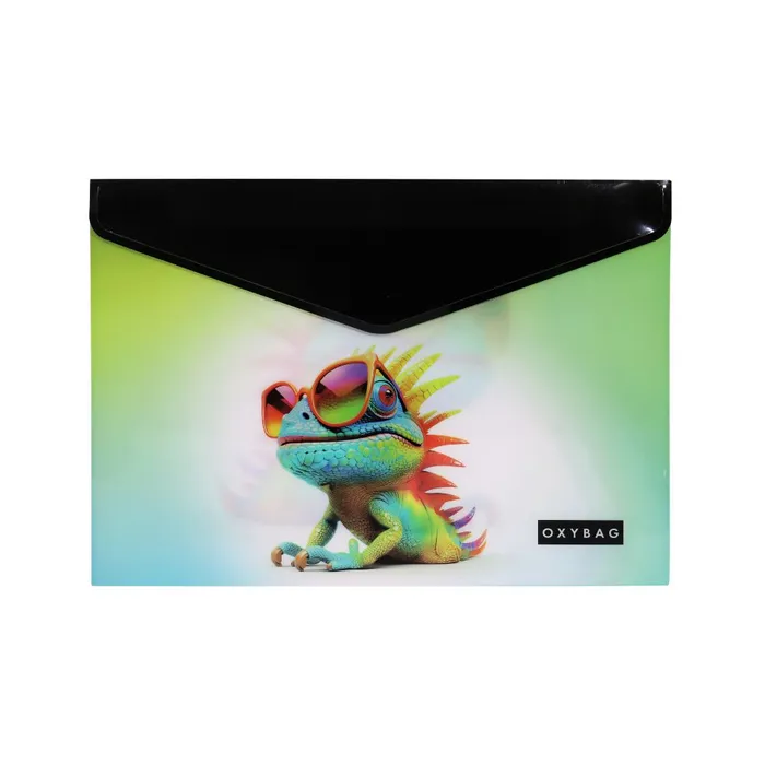 Główne zdjęcie produktu Psaníčko s drukem A4 s tiskem crazy animals chameleon