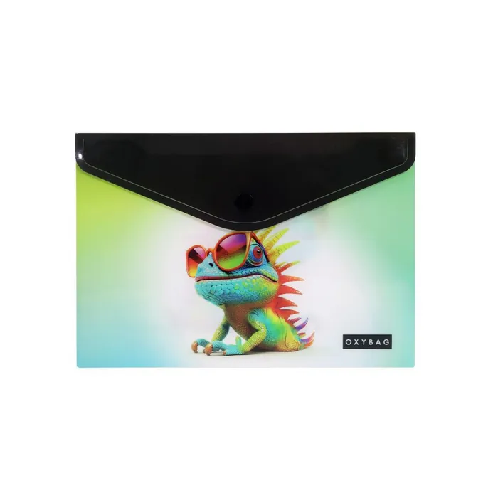 Główne zdjęcie produktu Psaníčko s drukem A5 s tiskem crazy animals chameleon